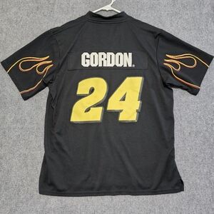 VTG 00s Jeff Gordon Chase Authentics DuPont Flames NASCAR Jersey 1/4 zip Shirt